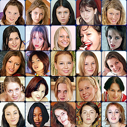 Faces of hairy pussy beauties